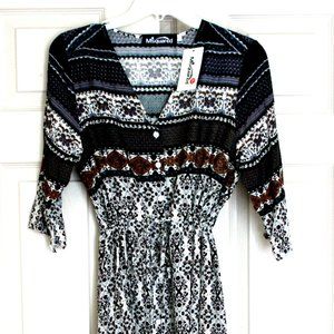 NWT Msquared Women's Soft Robe 35% Cotton Size-L